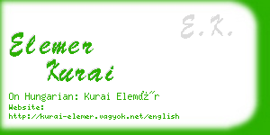 elemer kurai business card